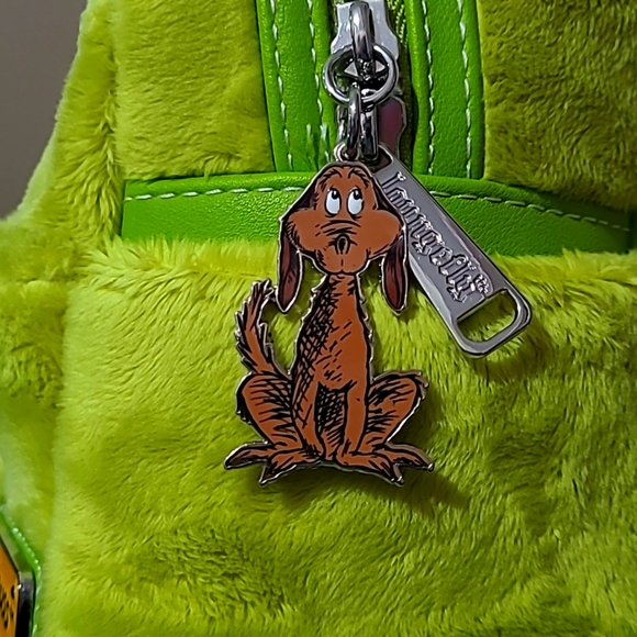 Dr. Seuss' How the Grinch Stole Christmas Furry Loungefly Backpack - Picture 4 of 6